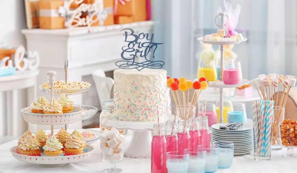 Baby Shower Food and Cake