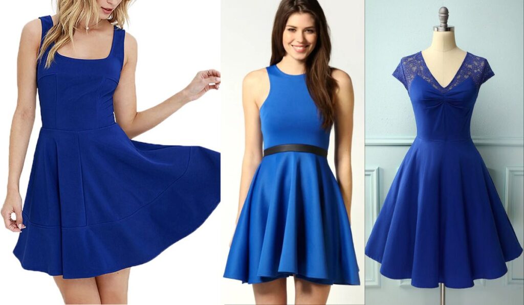 Blue Dress Captions