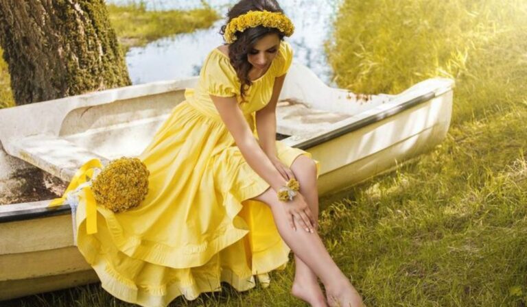 Yellow Dress Captions